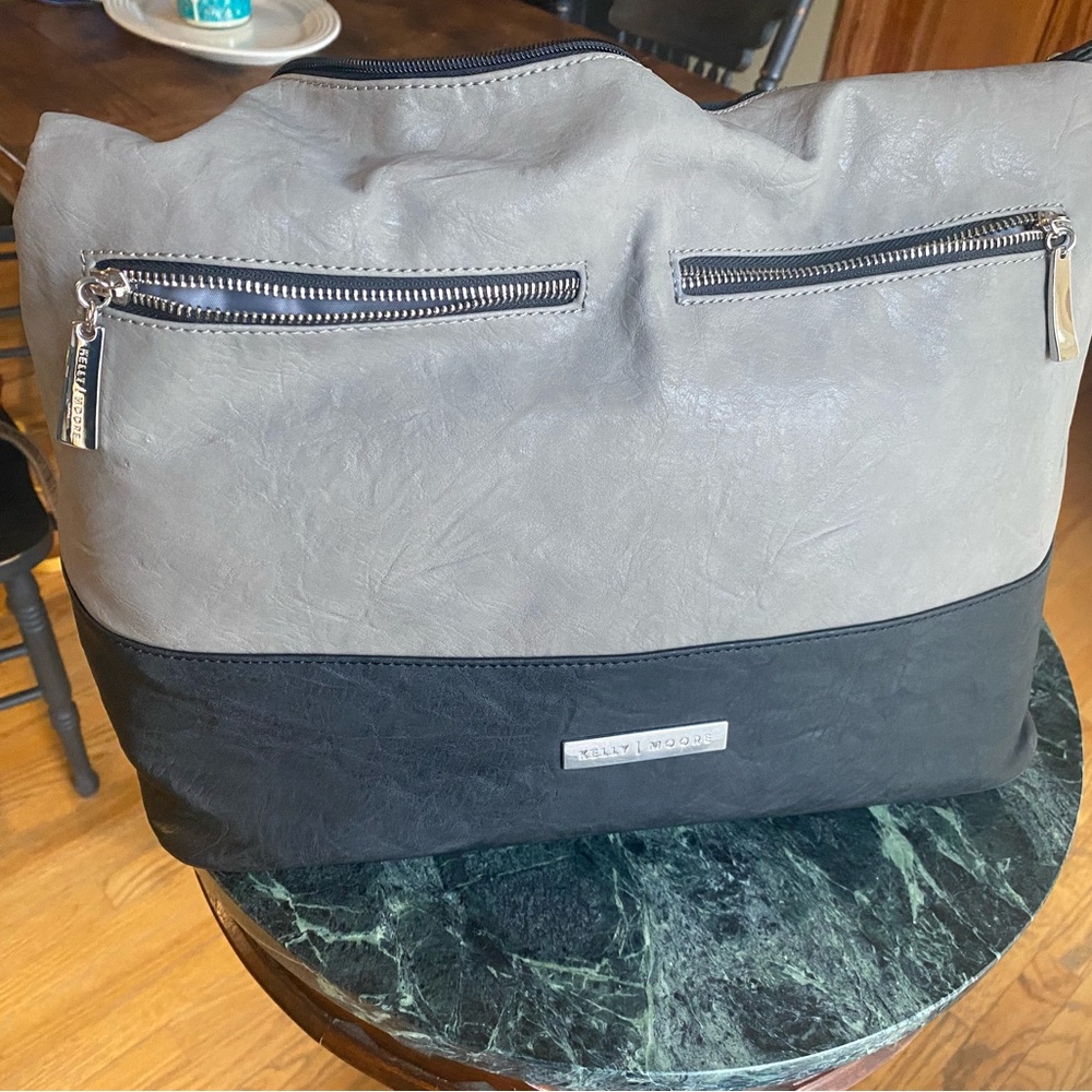 Kelly Moore Camera or Diaper Bag or Laptop Bag - black and grey - like new!